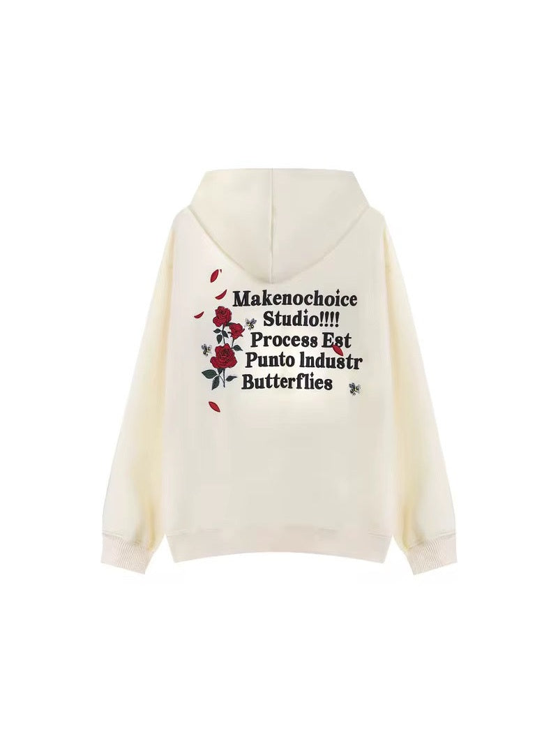 Embroidered Graphic Oversized Hoodie