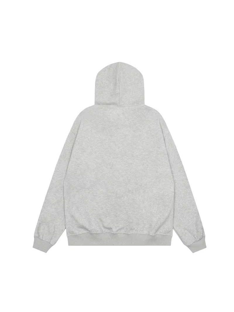 Statement Hoodie with Plaid Lining