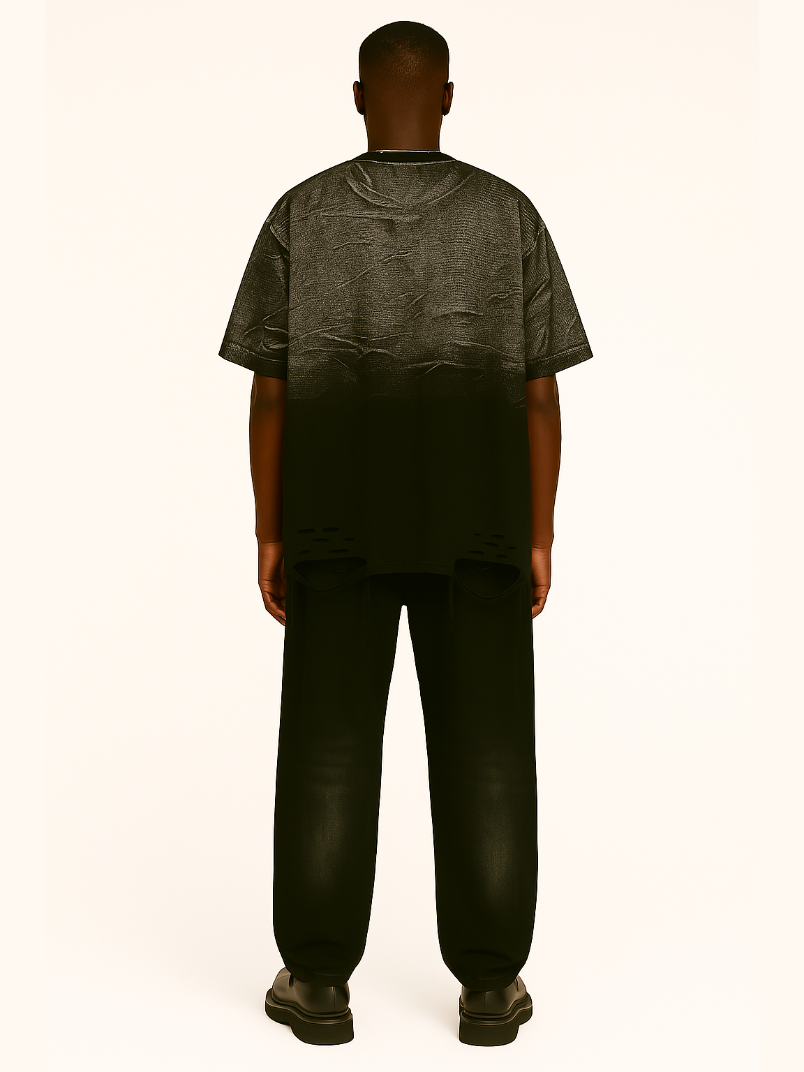 Torn Dimensions Acid-Washed Tee