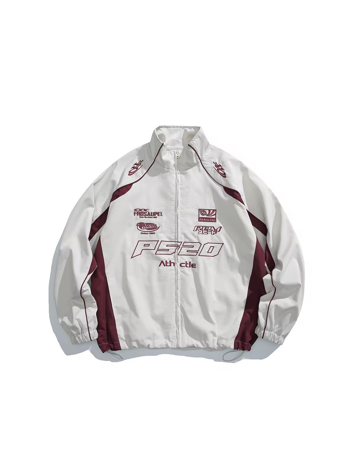 P520 “Athlete Division” Racing Jacket – Steel Blue / White Burgundy / Black White