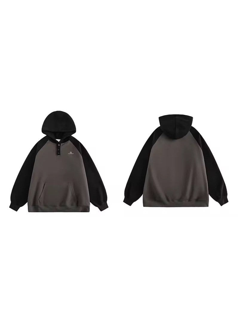 Two-Tone Waffle Sleeve Hoodie