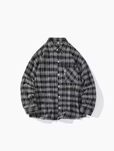 Oversized Brushed Plaid Shirt