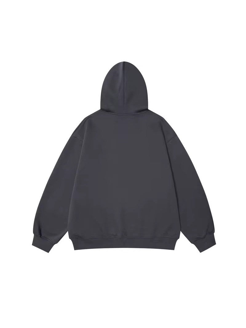 Vintage Document Print Oversized Hoodie