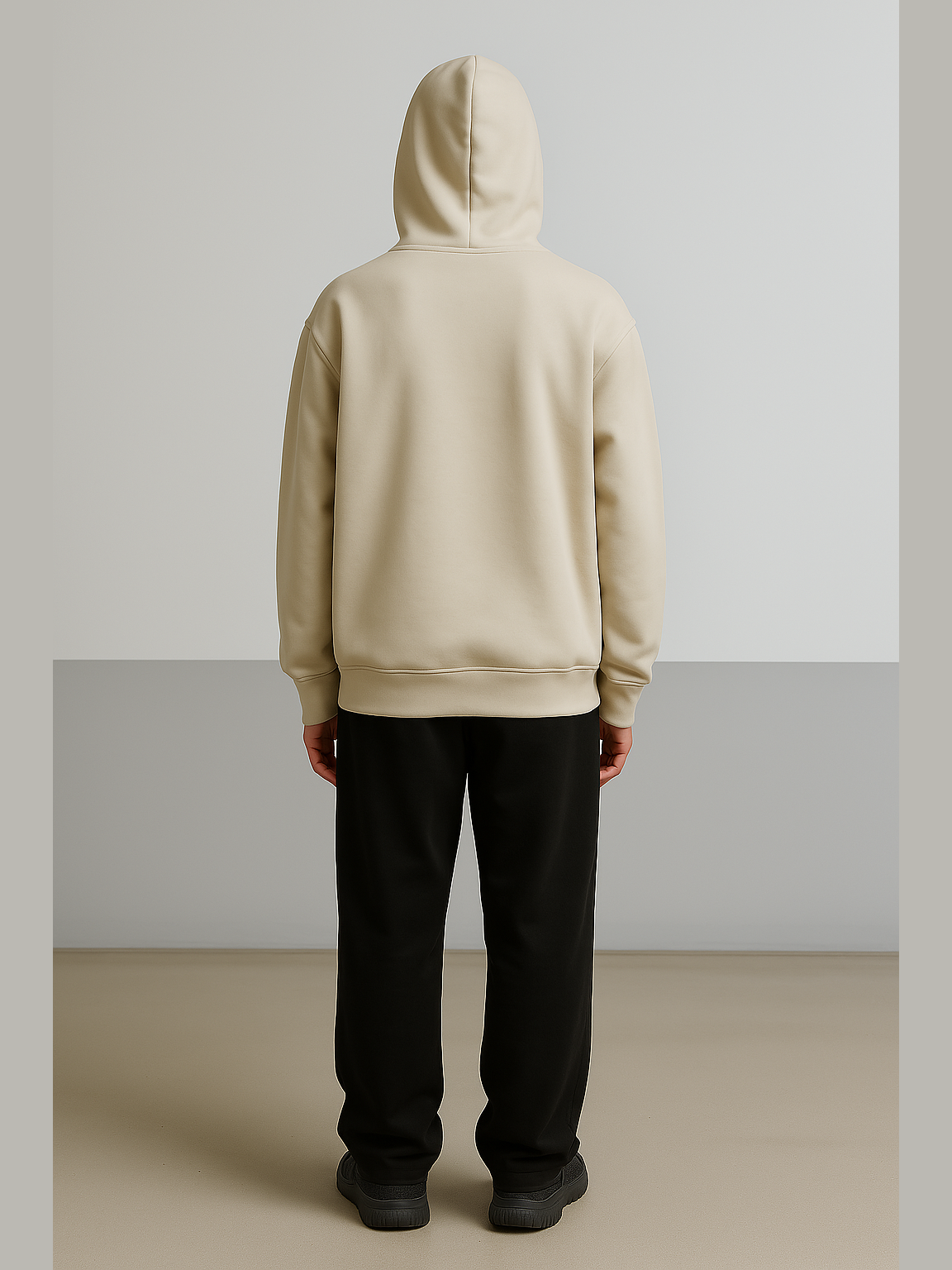 Vintage Document Print Oversized Hoodie