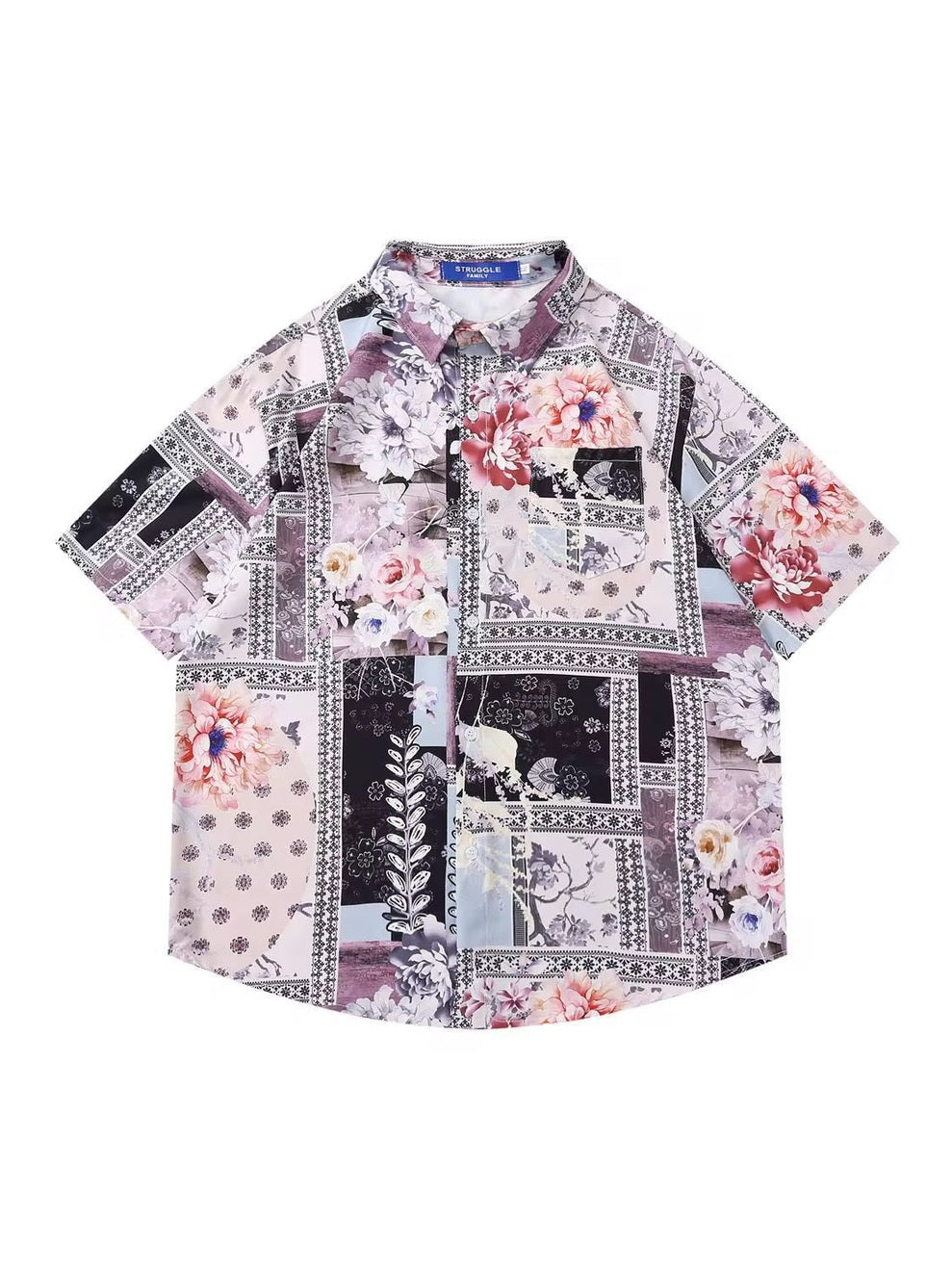 “Gardenframe” Baroque Patchwork Shirt