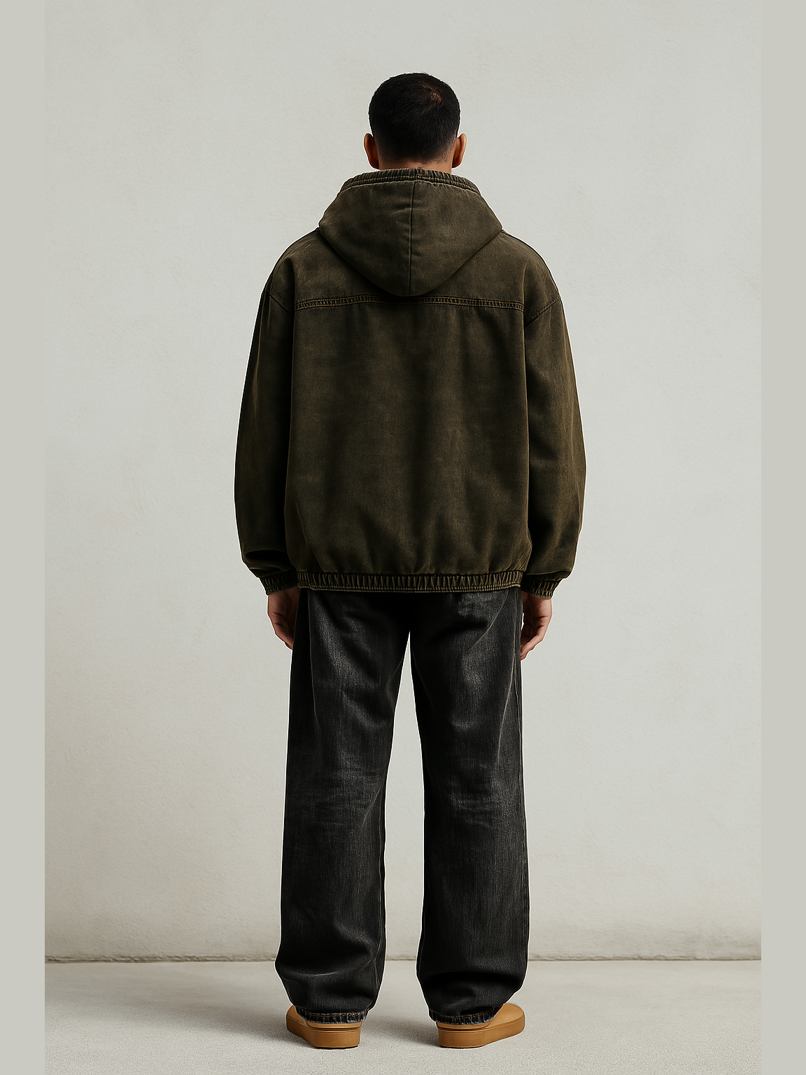 Distressed Vintage Wash Oversized Hoodie