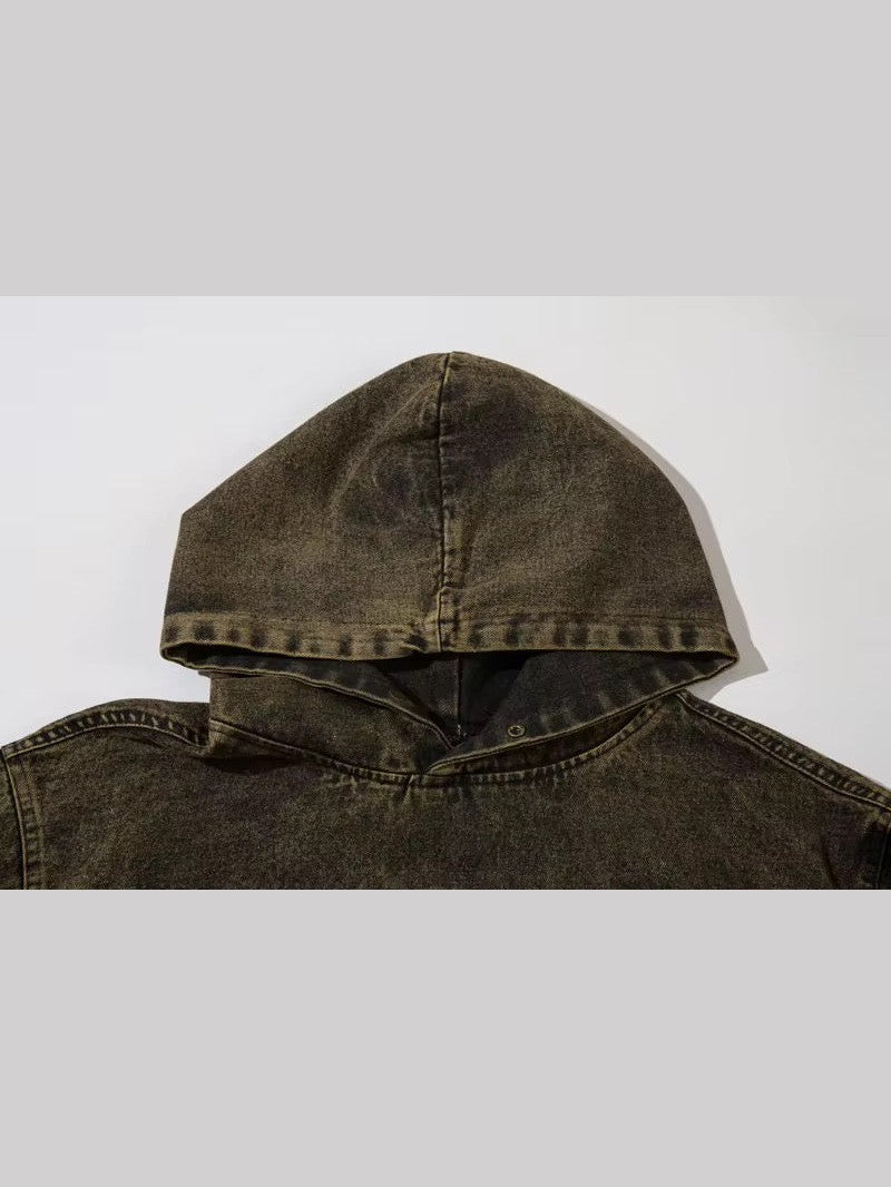 Distressed Vintage Wash Oversized Hoodie
