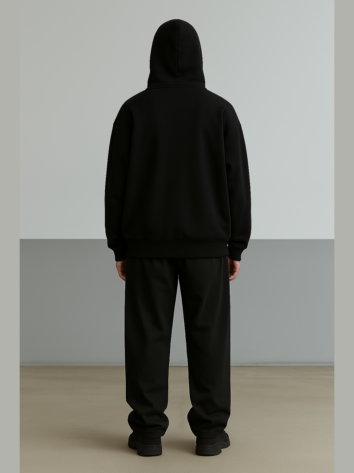 Grunge Text Graphic Zip-Up