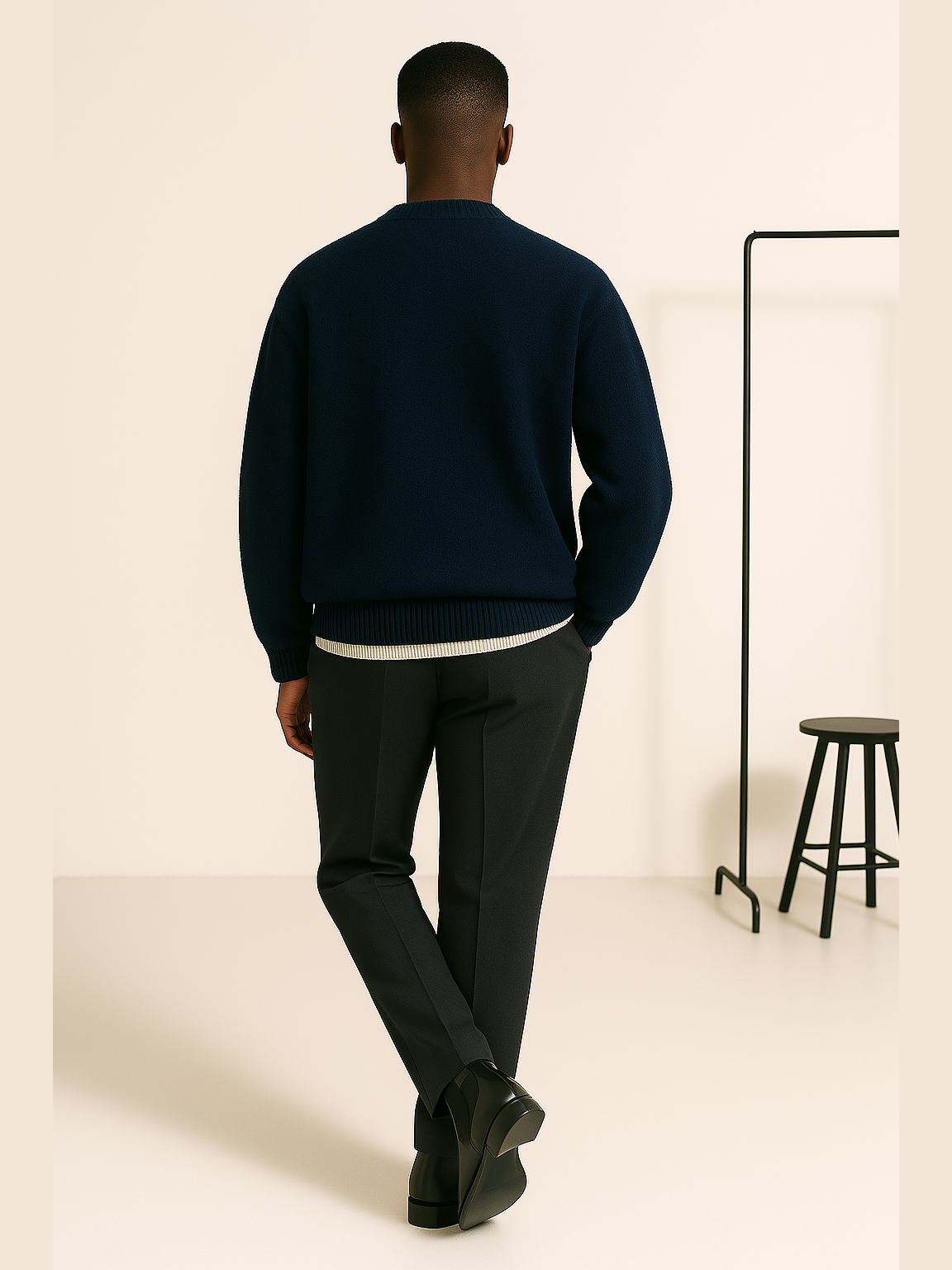 Ultra-Warm Navy Turtleneck Fleece