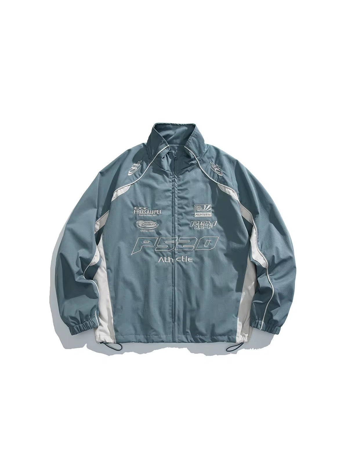 P520 “Athlete Division” Racing Jacket – Steel Blue / White Burgundy / Black White