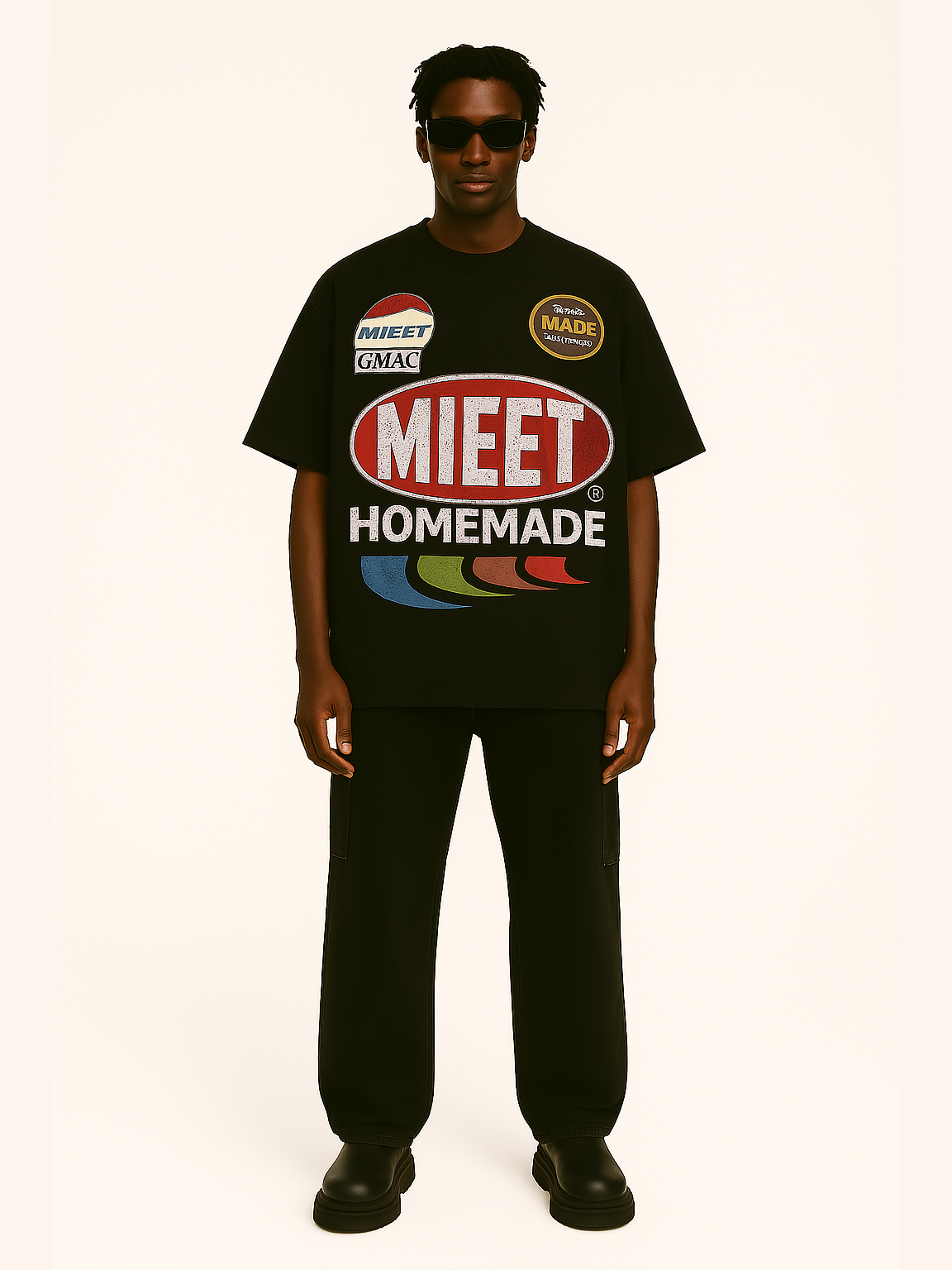Retro Racing Team Oversized Tee