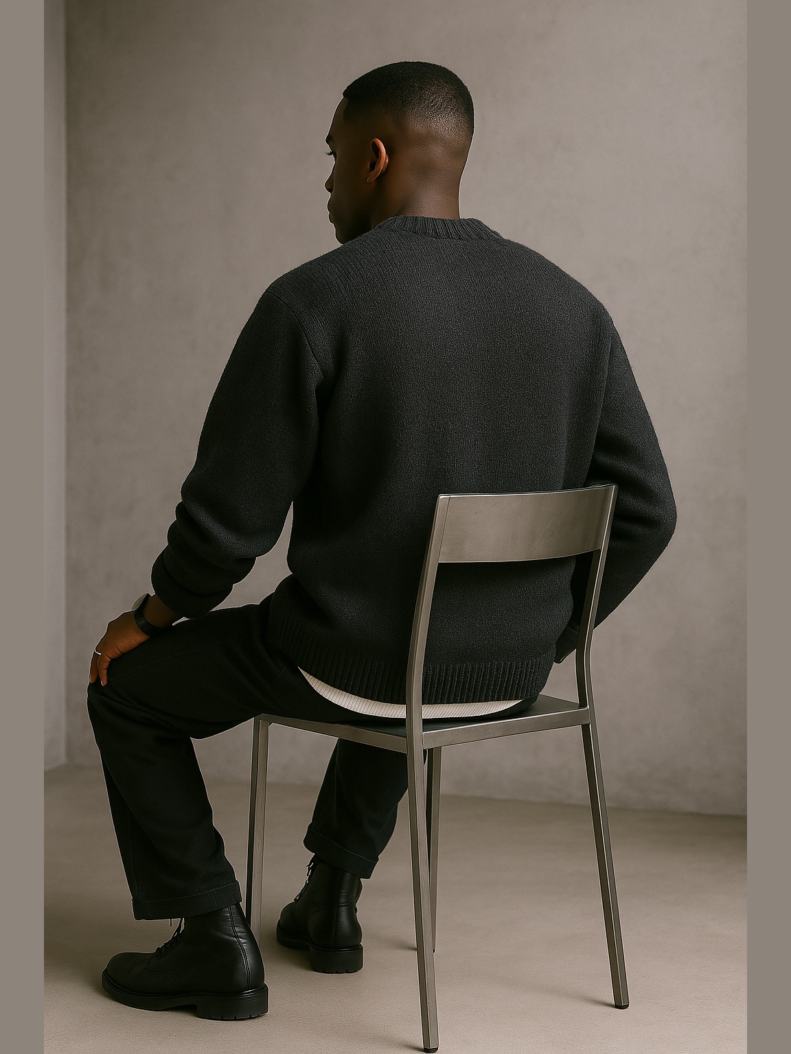 Ultra-Warm Charcoal Turtleneck Fleece