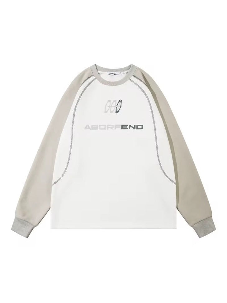 Minimalist Techwear Contrast Panel Sweatshirt
