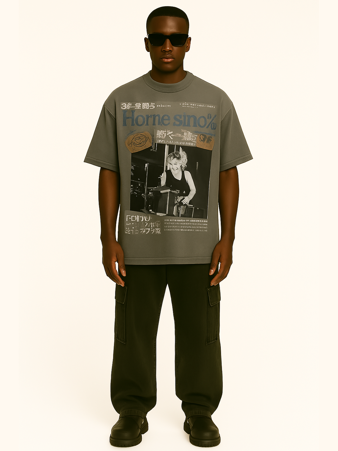 Punk Rock Magazine Print Oversized Tee