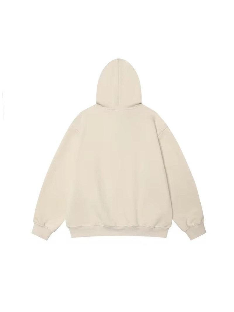 Vintage Document Print Oversized Hoodie