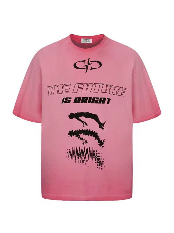 “The Future Is Bright” Tee – Dual Drop (Black & Pink)