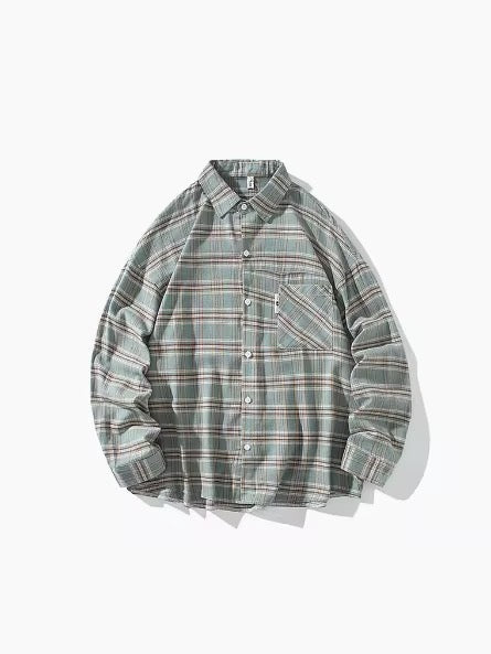 Oversized Brushed Plaid Shirt