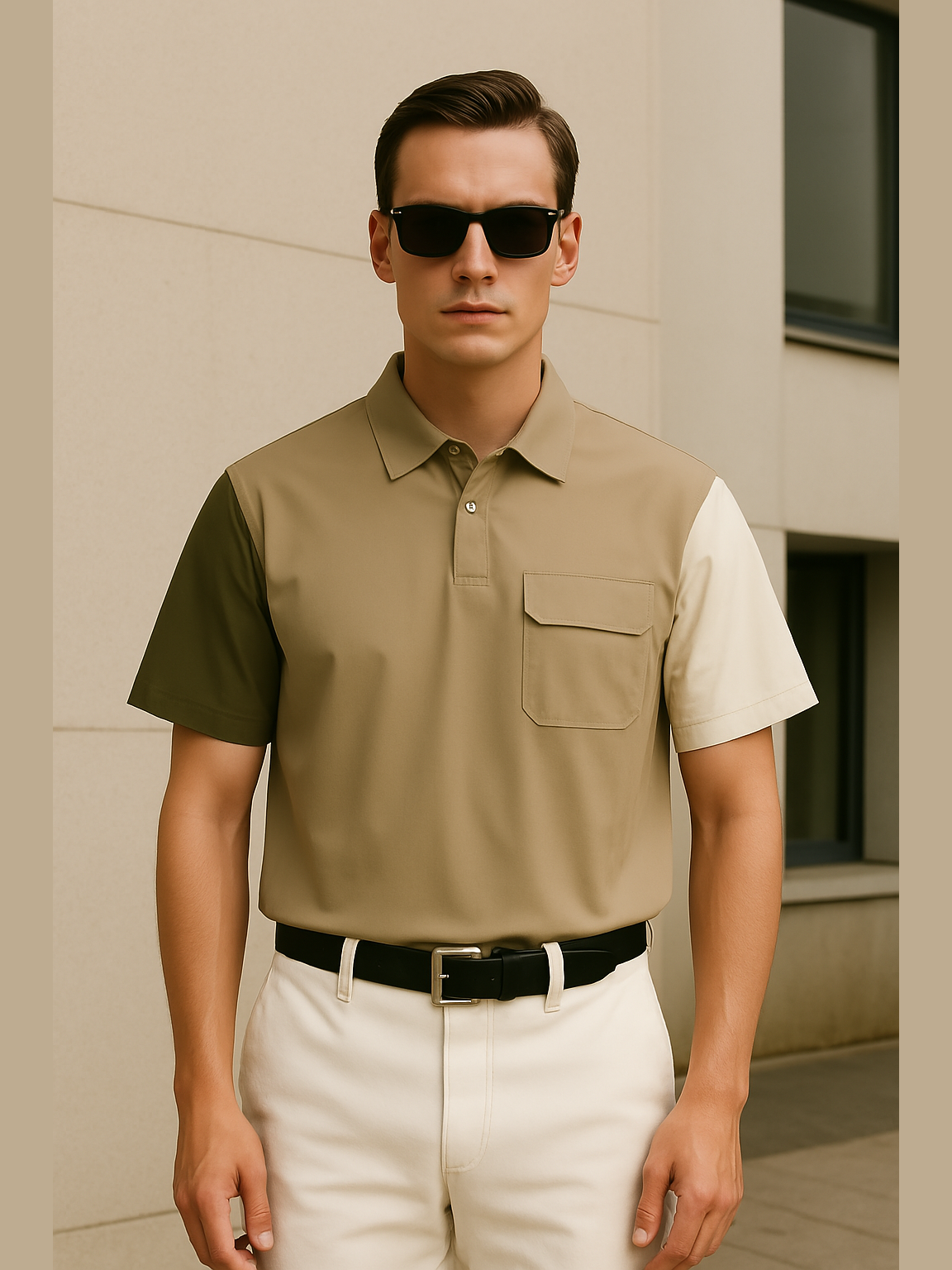 Contrast Panel Utility Polo