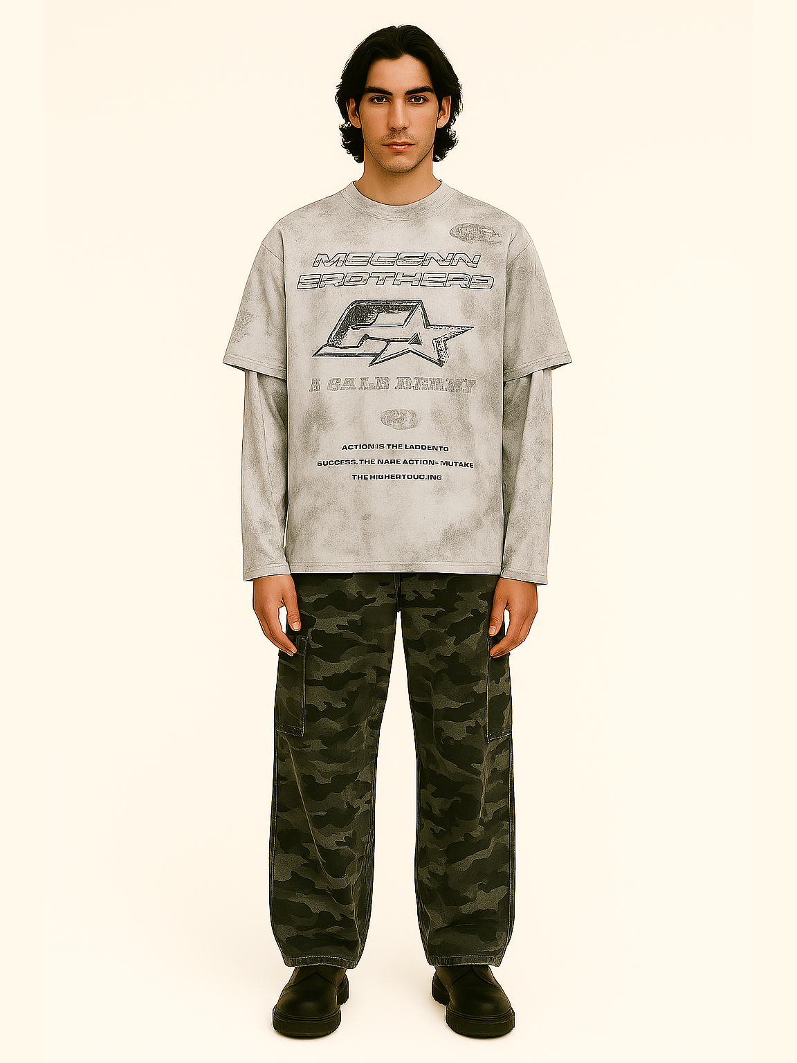 Abandoned Reality Distressed Oversized T-Shirt