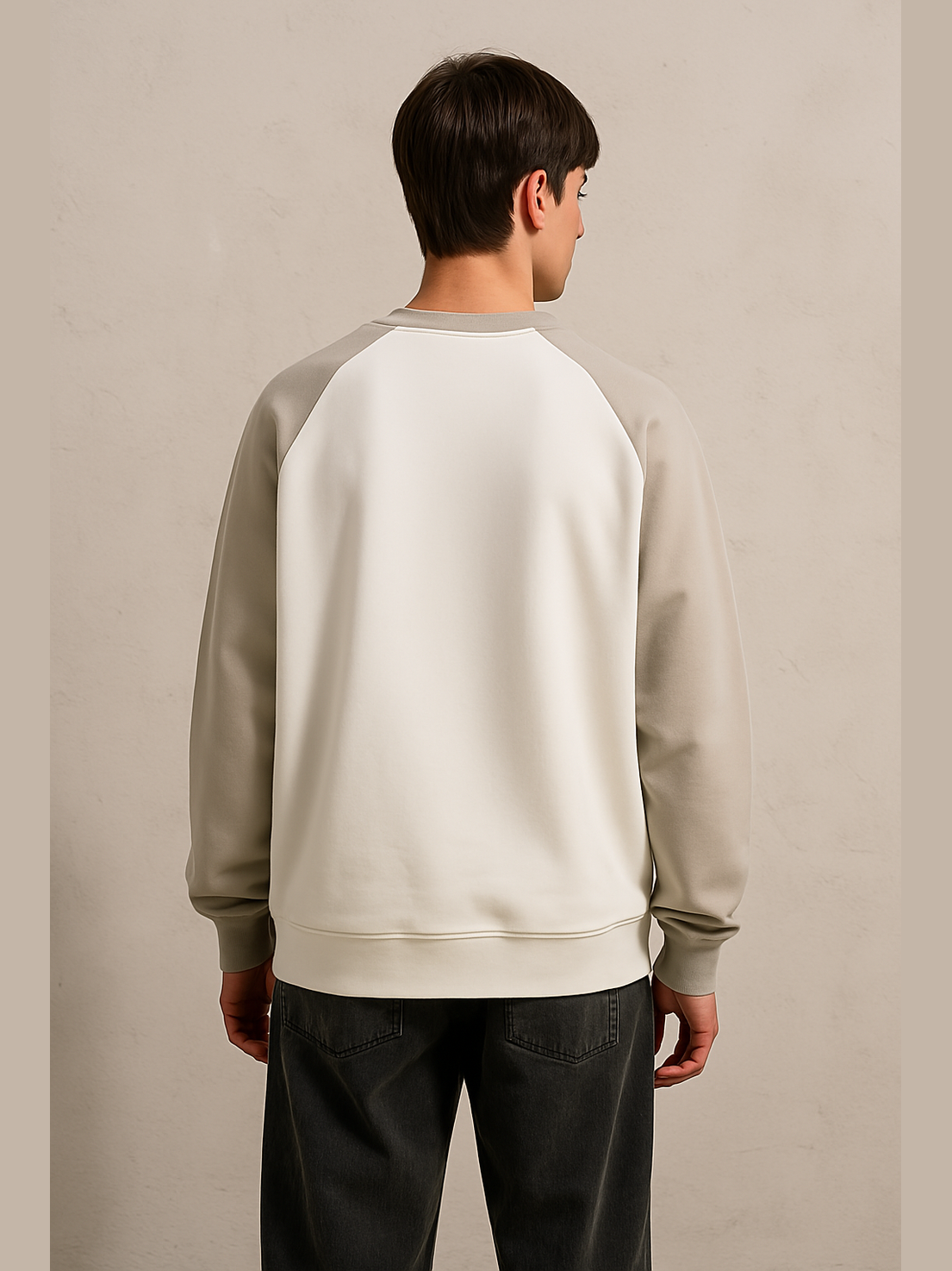 Minimalist Techwear Contrast Panel Sweatshirt