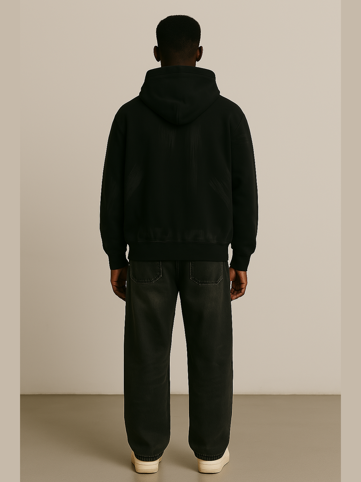 “Flight in Silence” Hoodie – Washed Black