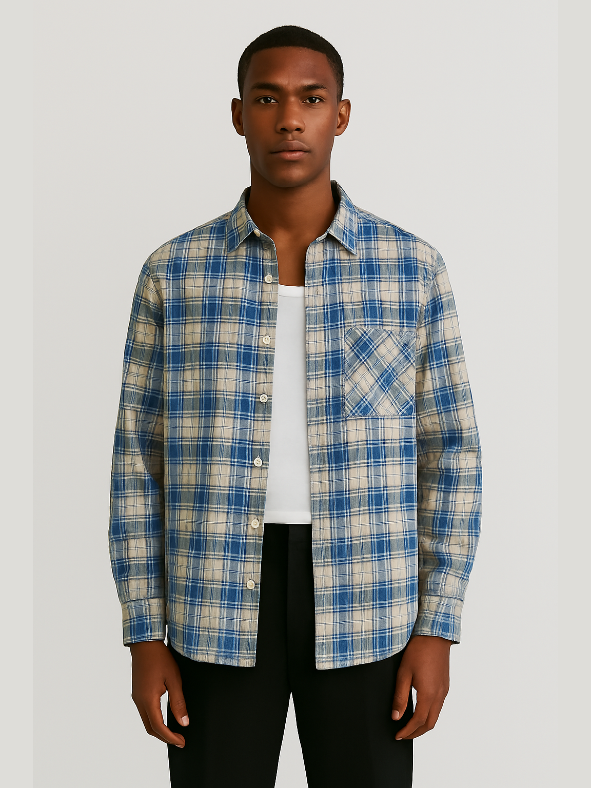 Vintage Oversized Plaid Shirt