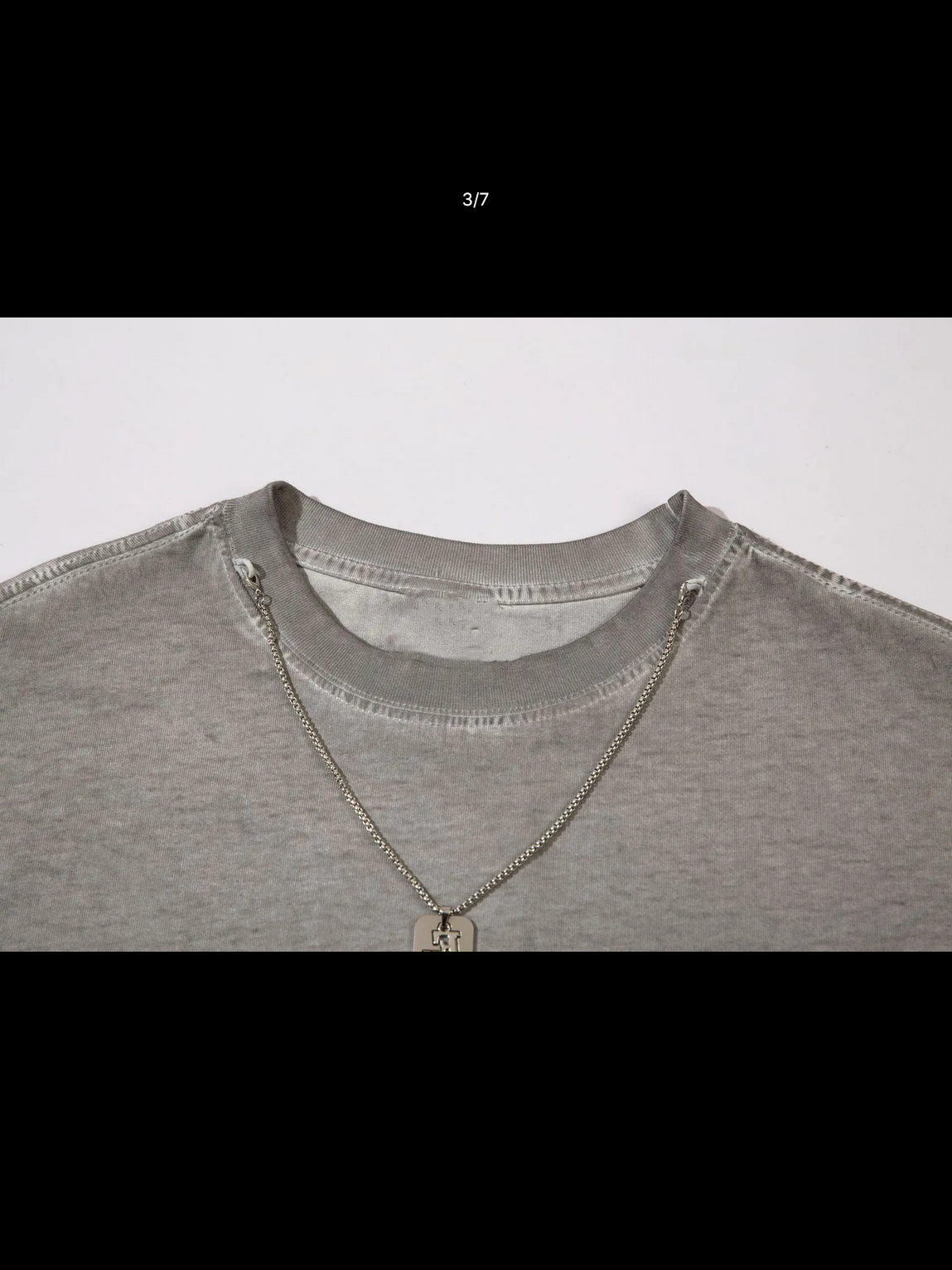 Faded Ruins Washed Cutout T-Shirt
