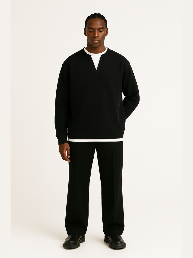 Minimalist V-Cut Pullover Tee