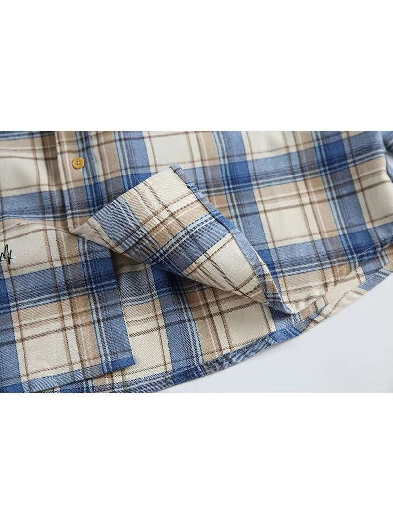 Vintage Oversized Plaid Shirt
