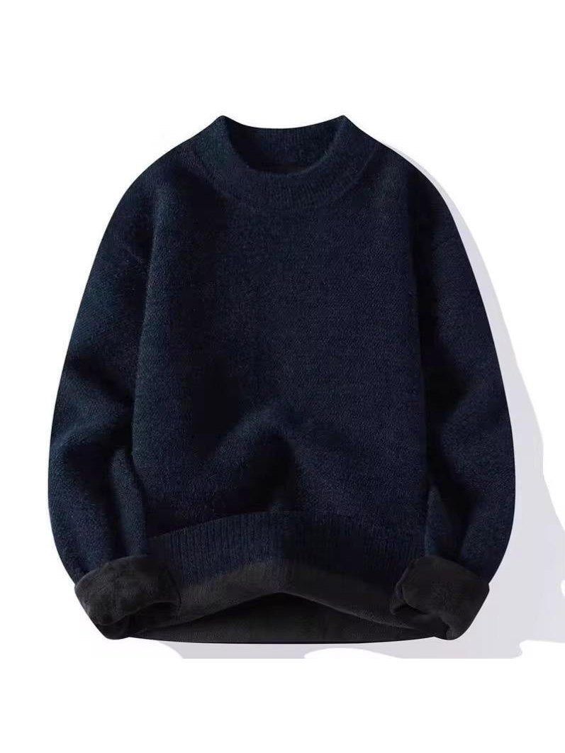 Ultra-Warm Navy Turtleneck Fleece