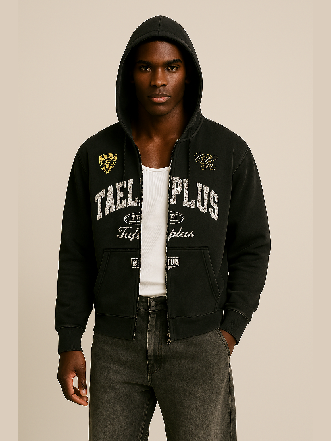 Varsity Graphic Zip-Up Hoodie