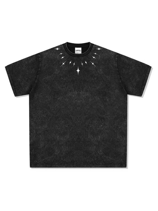 Starfire Neck Halo Tee – Faded Black