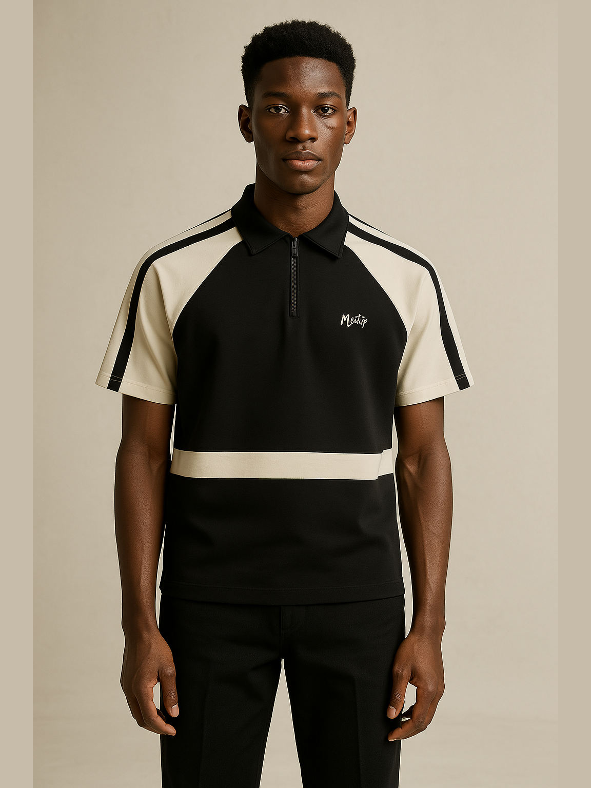 Spliced Contrast Polo