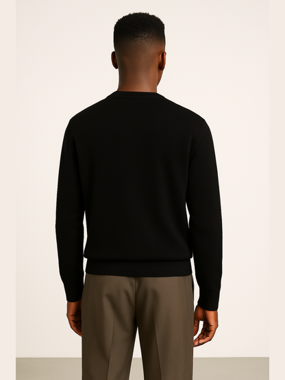Minimalist Knit Henley Sweater