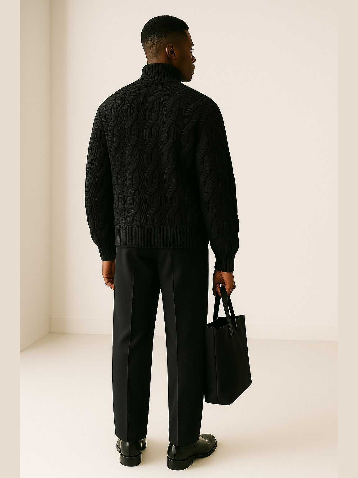 Zip-Front Knit Pullover