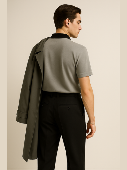 Contrast Collar Piqué Tee
