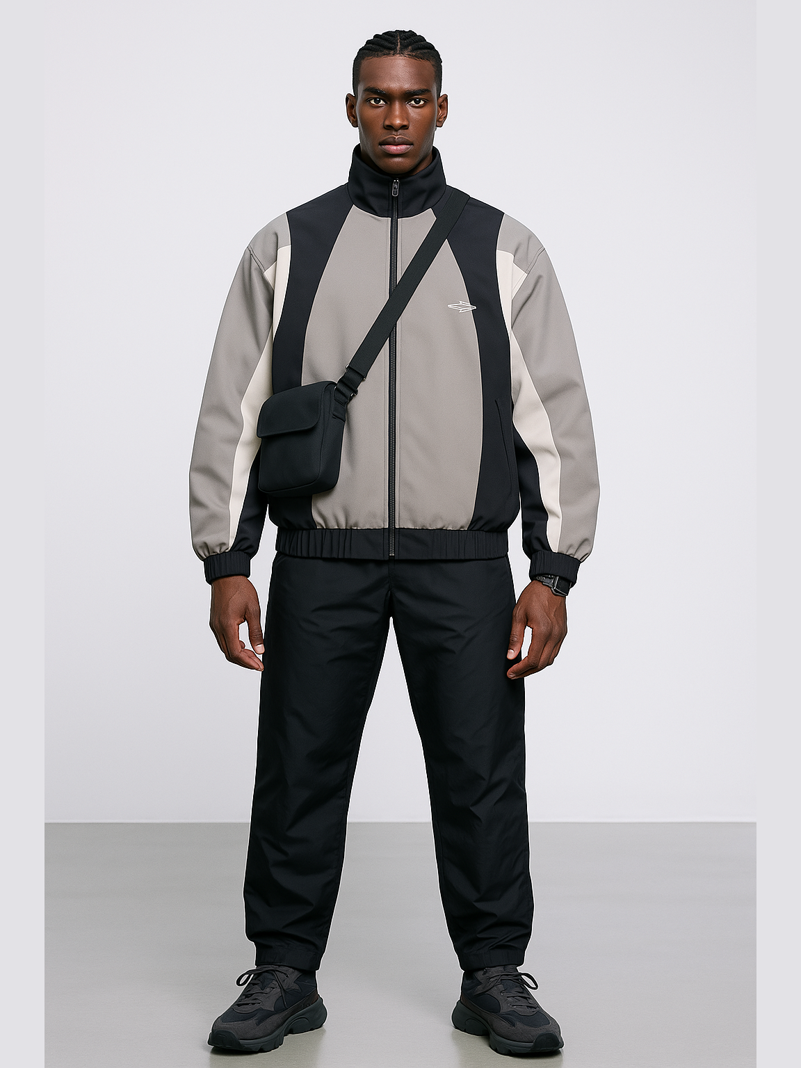 Retro Panel Windbreaker