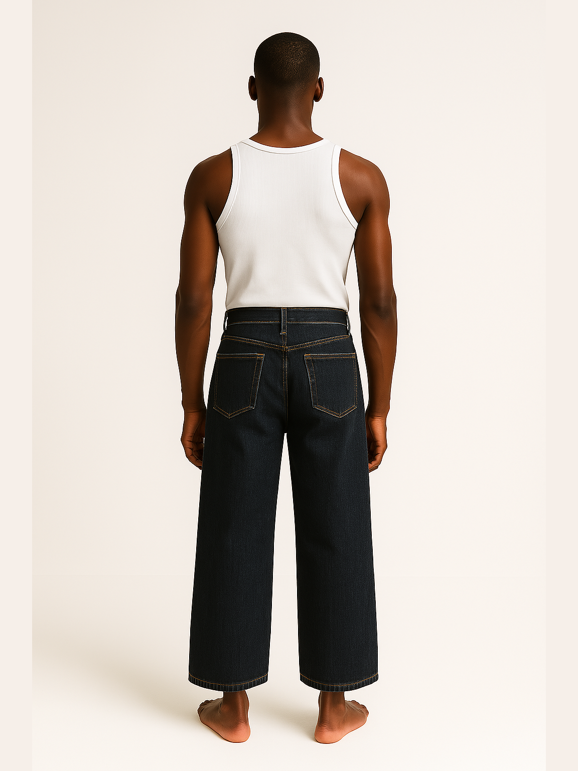 Dark Blue Washed Denim Jeans – Classic Style with Modern Comfort