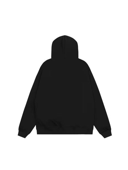 Statement Hoodie with Plaid Lining
