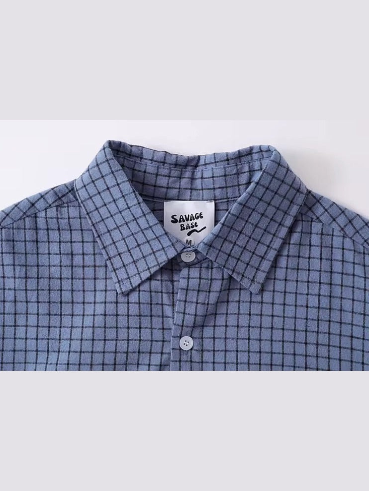 Check Grid Flannel Shirt