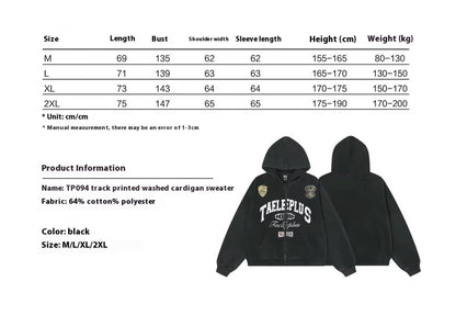 Varsity Graphic Zip-Up Hoodie