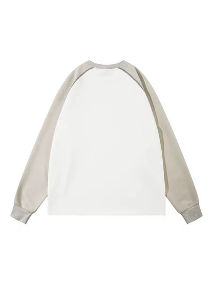 Minimalist Techwear Contrast Panel Sweatshirt