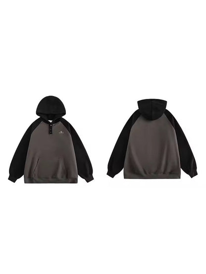 Two-Tone Waffle Sleeve Hoodie