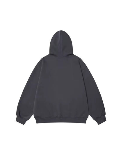 Vintage Document Print Oversized Hoodie