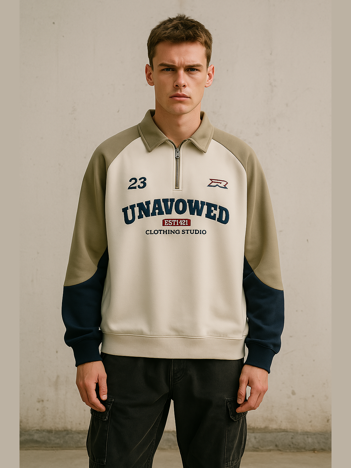 Retro Varsity Quarter-Zip Sweatshirt