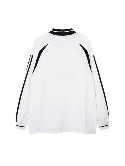 Spiky Head Retro Sports Jersey – Oversized Football-Inspired Shirt
