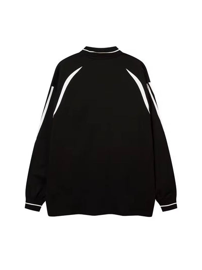 Spiky Head Retro Sports Jersey – Oversized Football-Inspired Shirt