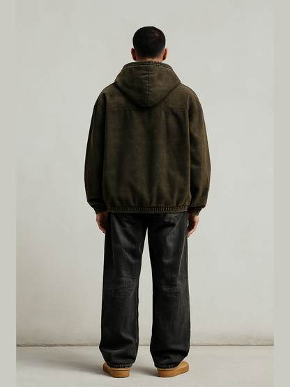 Distressed Vintage Wash Oversized Hoodie