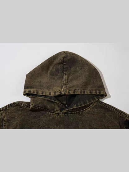 Distressed Vintage Wash Oversized Hoodie