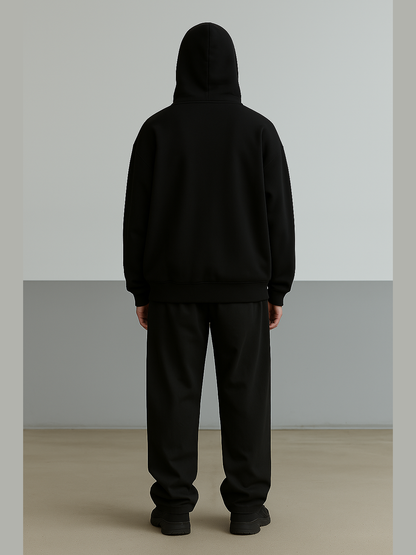 Grunge Text Graphic Zip-Up